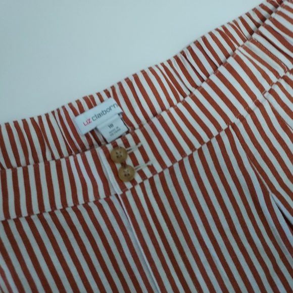New Ladies Liz Claiborne Rust Linen Short Size 18 - Picture 2 of 4